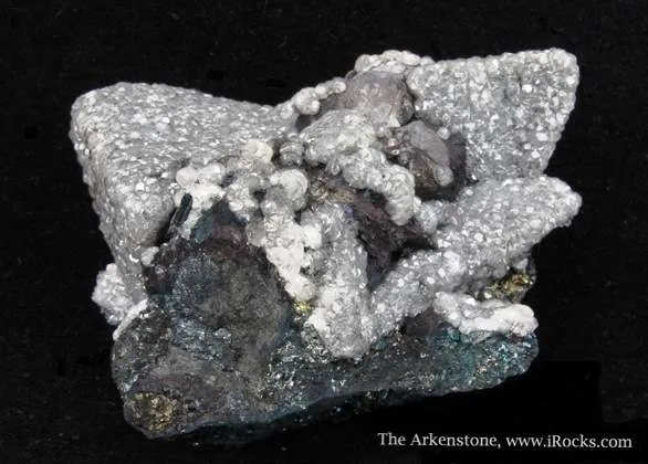 Smithsonite on Tennantite and Galena - image 1