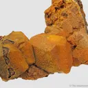 Smithsonite ps. Calcite, with Greenockite - image 2