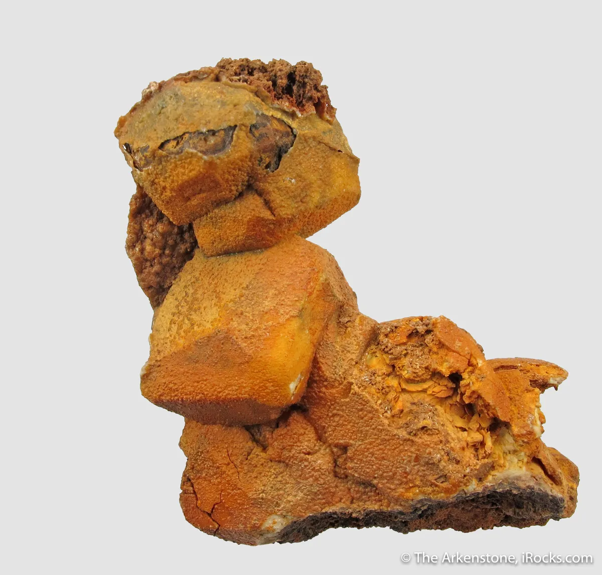 Smithsonite ps. Calcite, with Greenockite - image 1