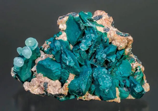 Smithsonite, Rosasite, Malachite image