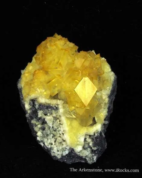 Smithsonite Var. Cadmian on Galena - image 3