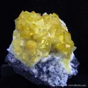 Smithsonite Var. Cadmian on Galena - image 1