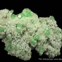 Smithsonite Var. Cuprian on Dolomite - image 2