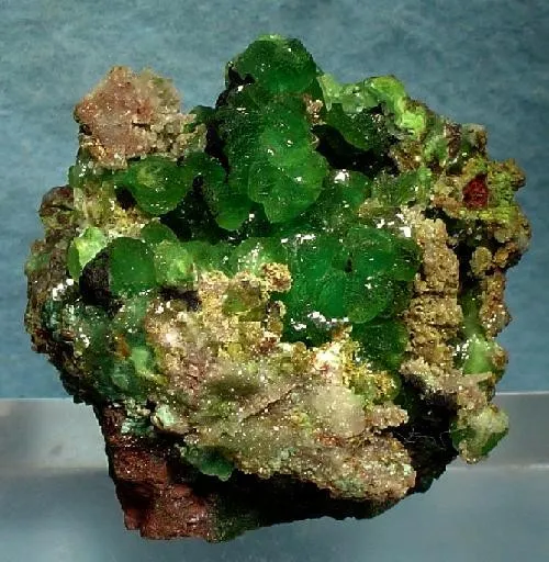 Smithsonite (Var: Cuprian Smithsonite) image