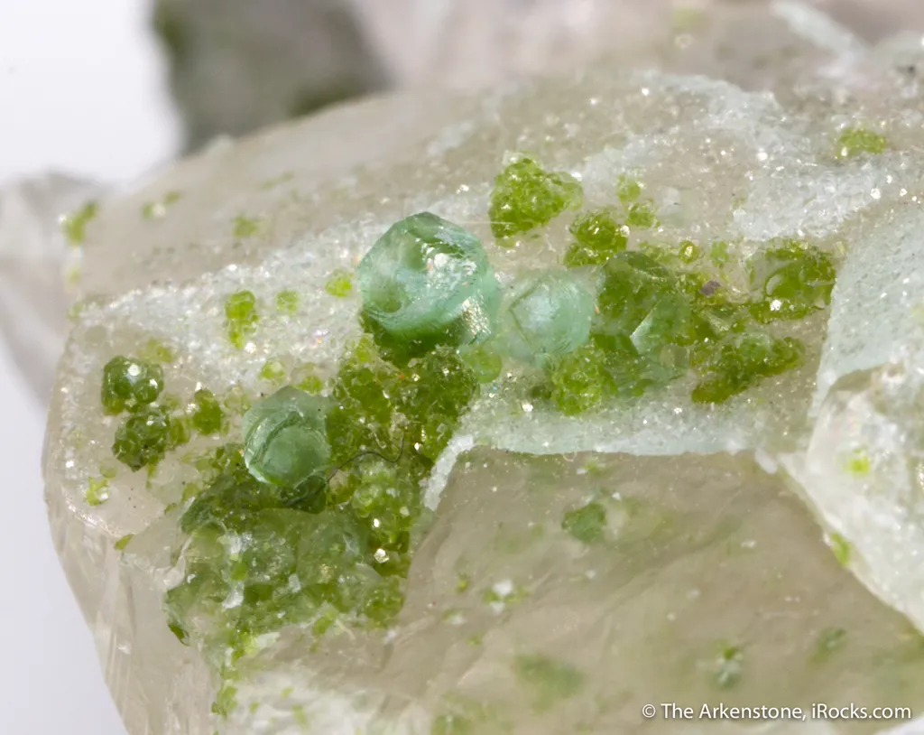 Smithsonite var. Cuprian Smithsonite on Cerussite with Duftite - image 4