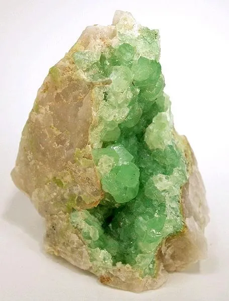 Smithsonite (Var: Cuprian Smithsonite), Quartz image