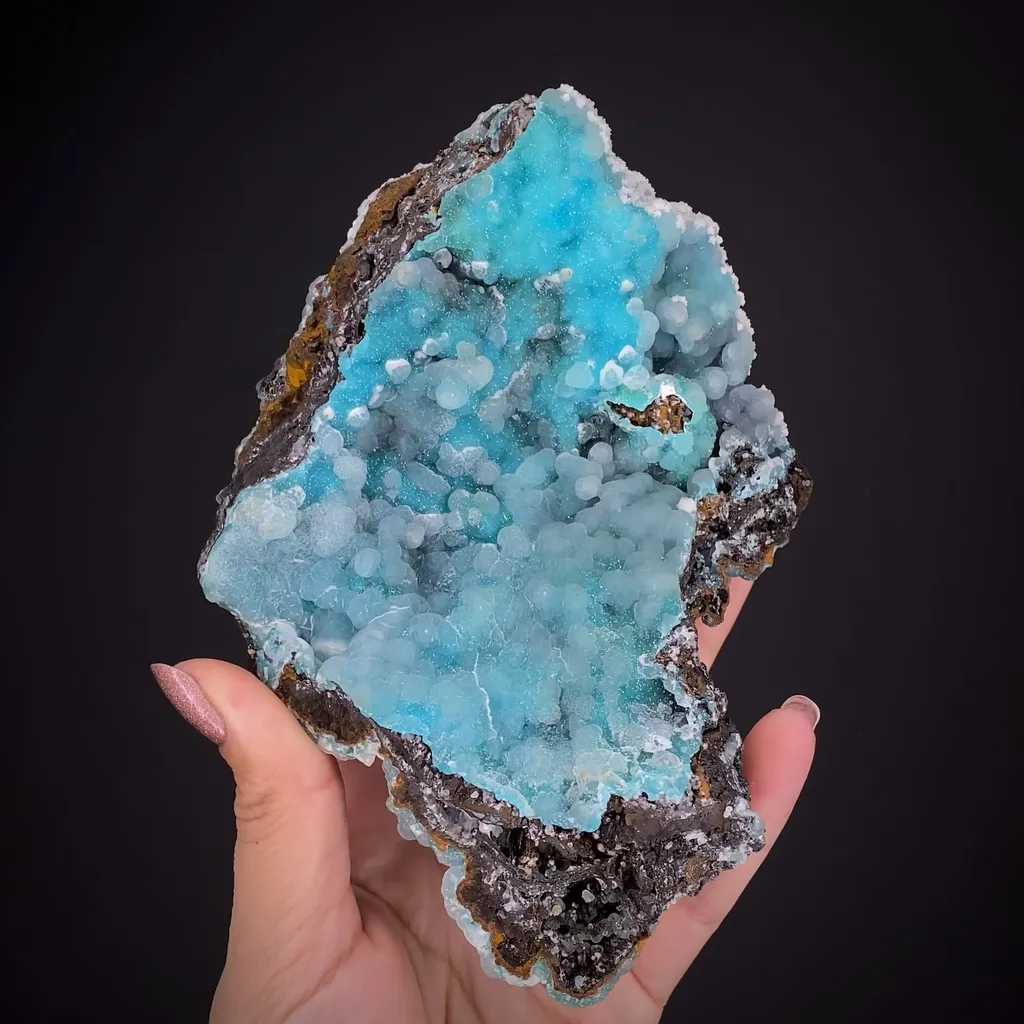 Smithsonite with Adamite var. Cuprian-REE image