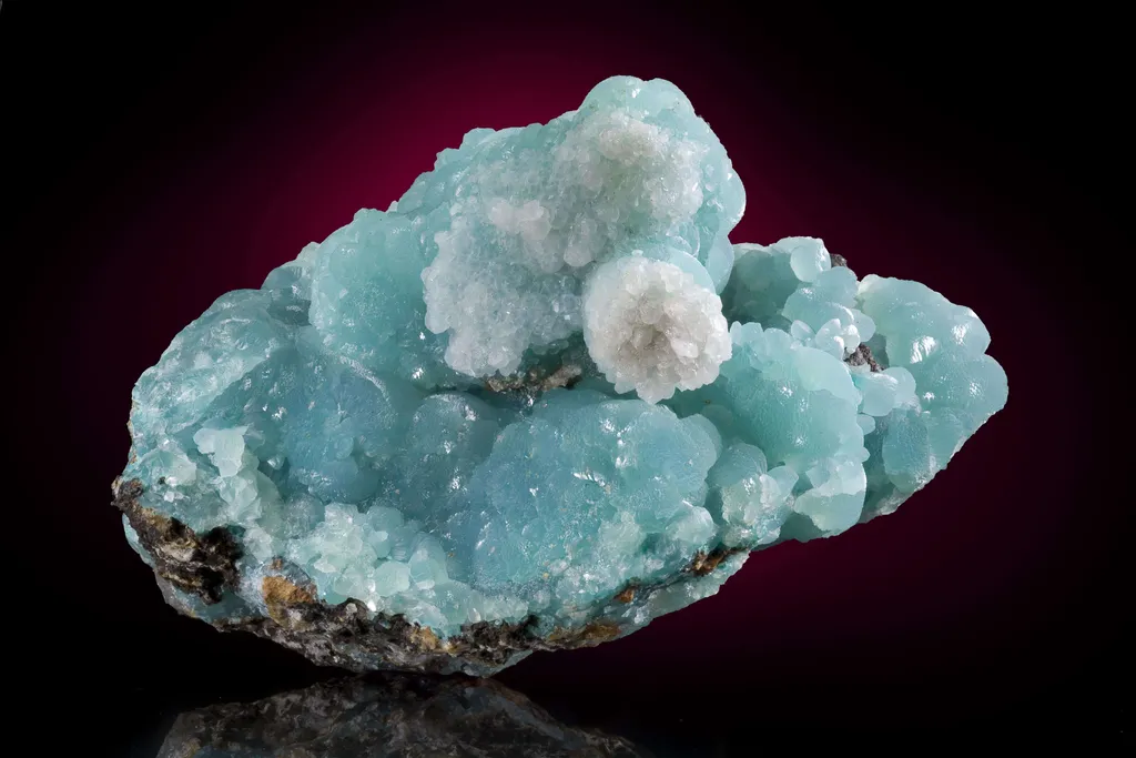 Smithsonite With Calcite (And Original Watercolor Painting By John Sinkankas) - image 2