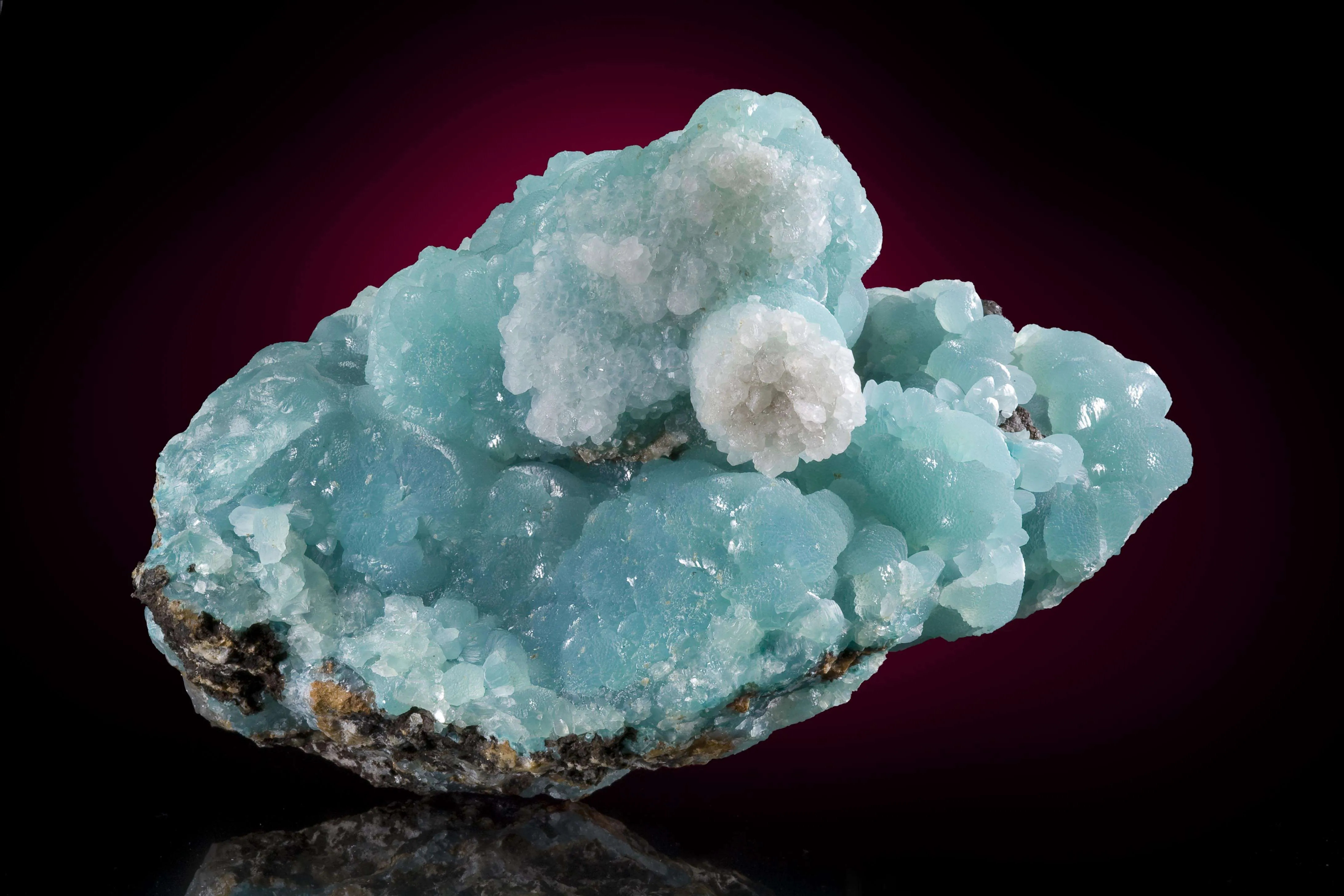 Smithsonite With Calcite (And Original Watercolor Painting By John Sinkankas) - image 2