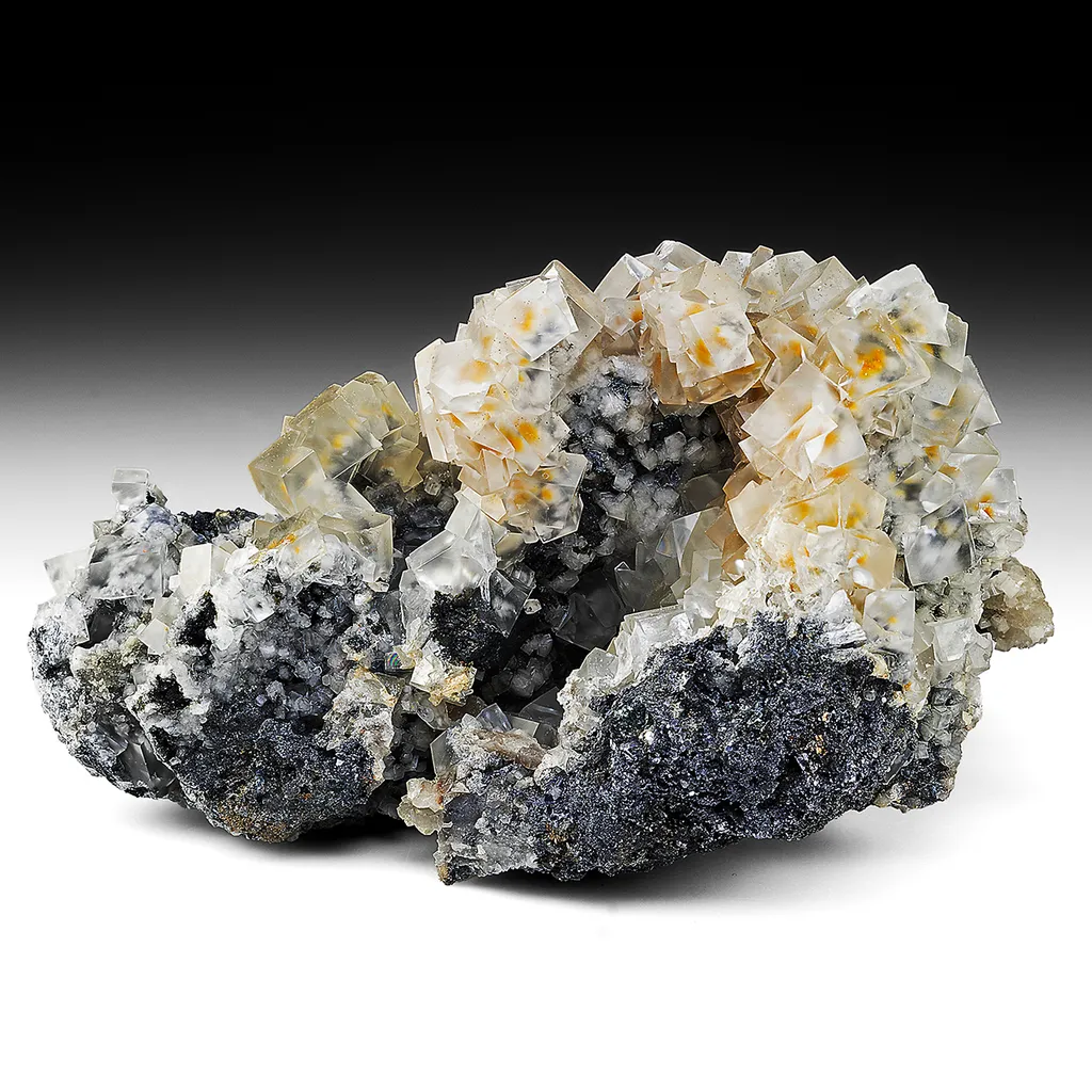 Smithsonite with Sphalerite, Galena, Tennantite, Quartz image
