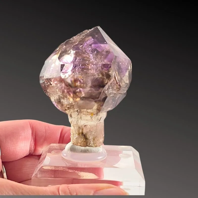 Smoky Amethyst Sceptre w/ Enhydro Sahatany Valley, Madagascar image