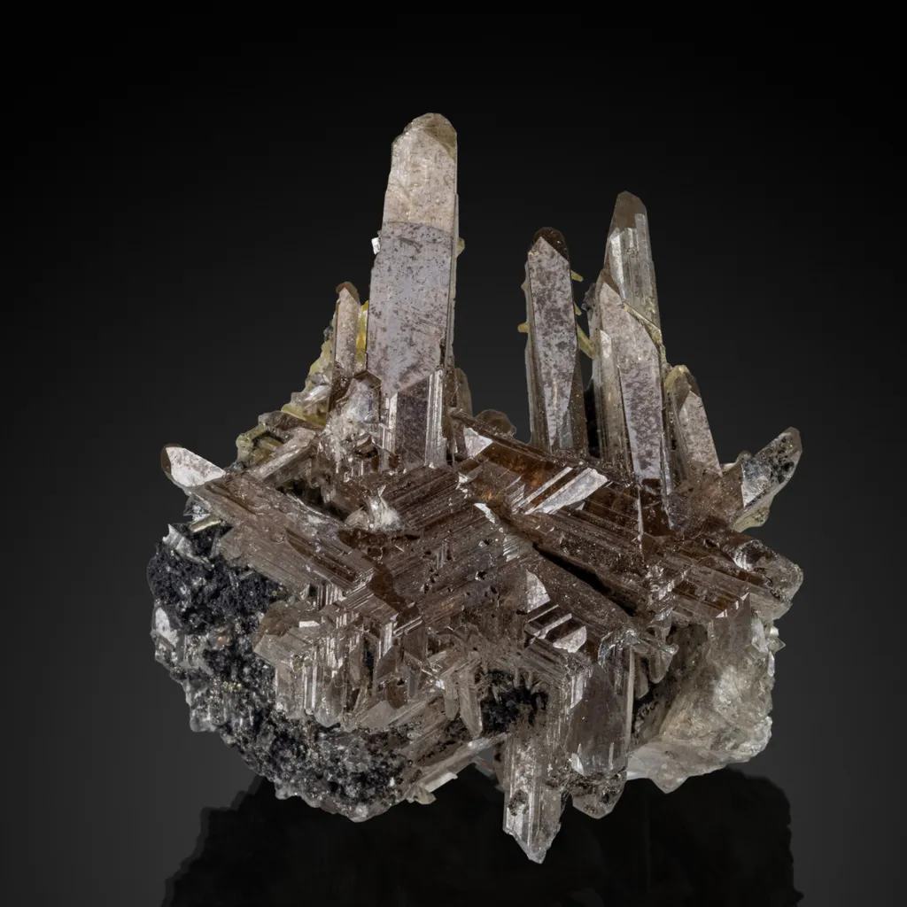 Smoky Cerussite Snowflake image