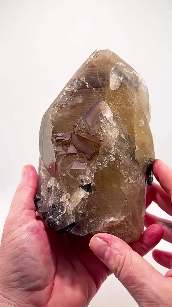 SMOKY Citrine Quartz LOADED WITH Tourmaline image