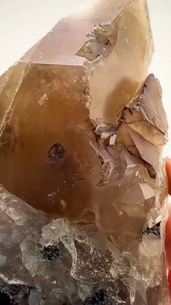 SMOKY Citrine Quartz LOADED WITH Tourmaline - image 2