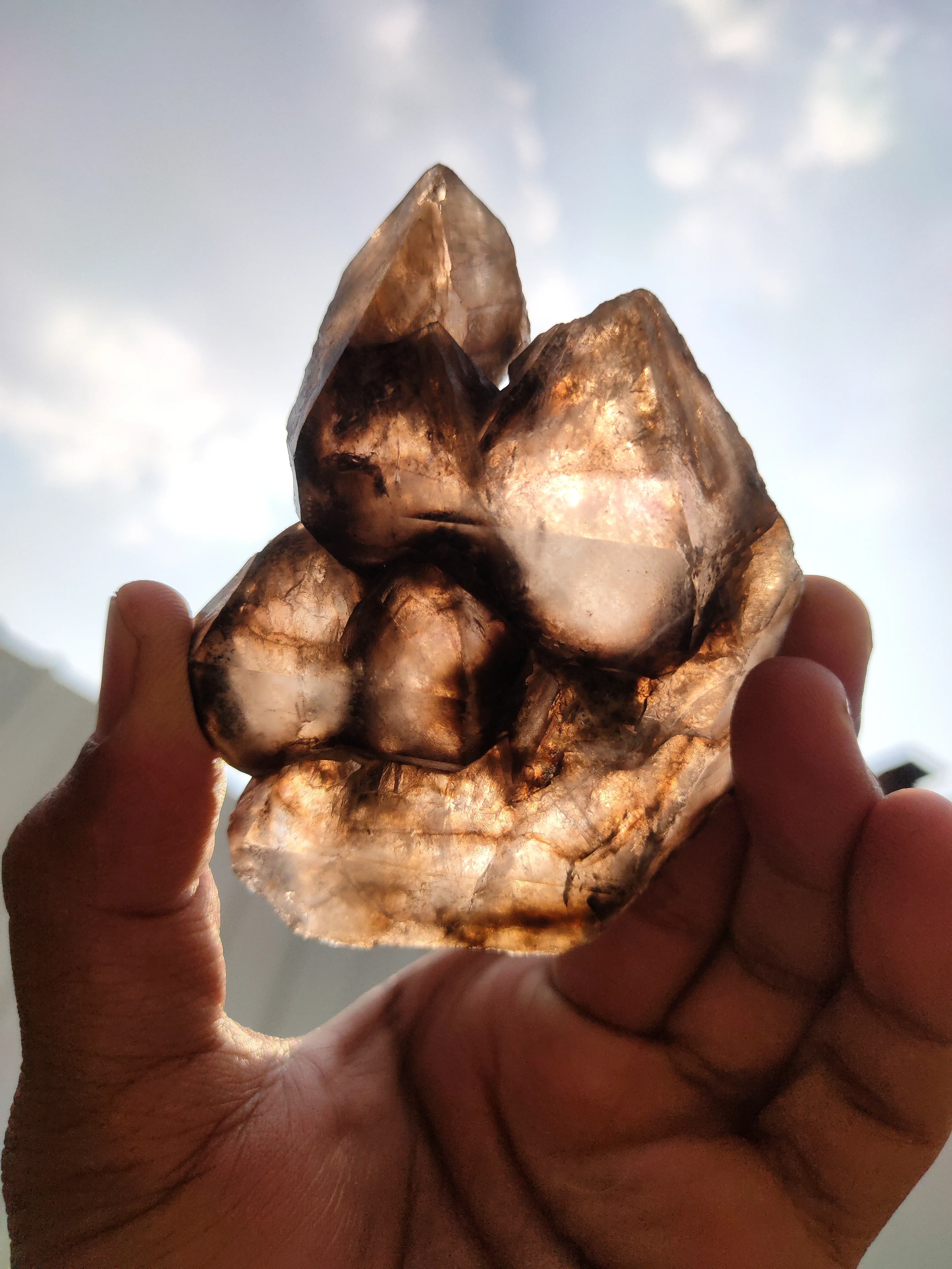 Smoky Elestial Quartz clustar - image 2
