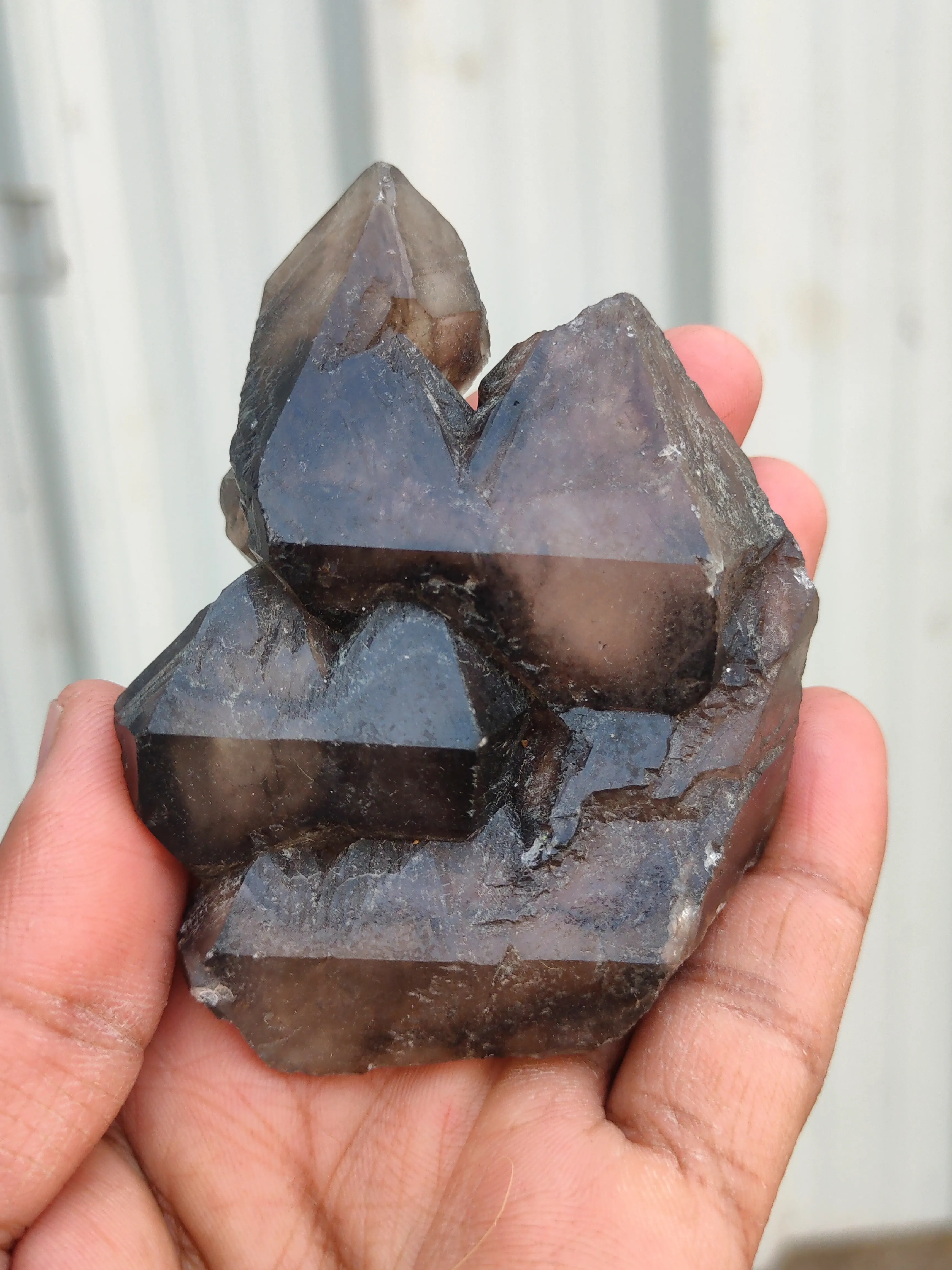 Smoky Elestial Quartz clustar - image 6