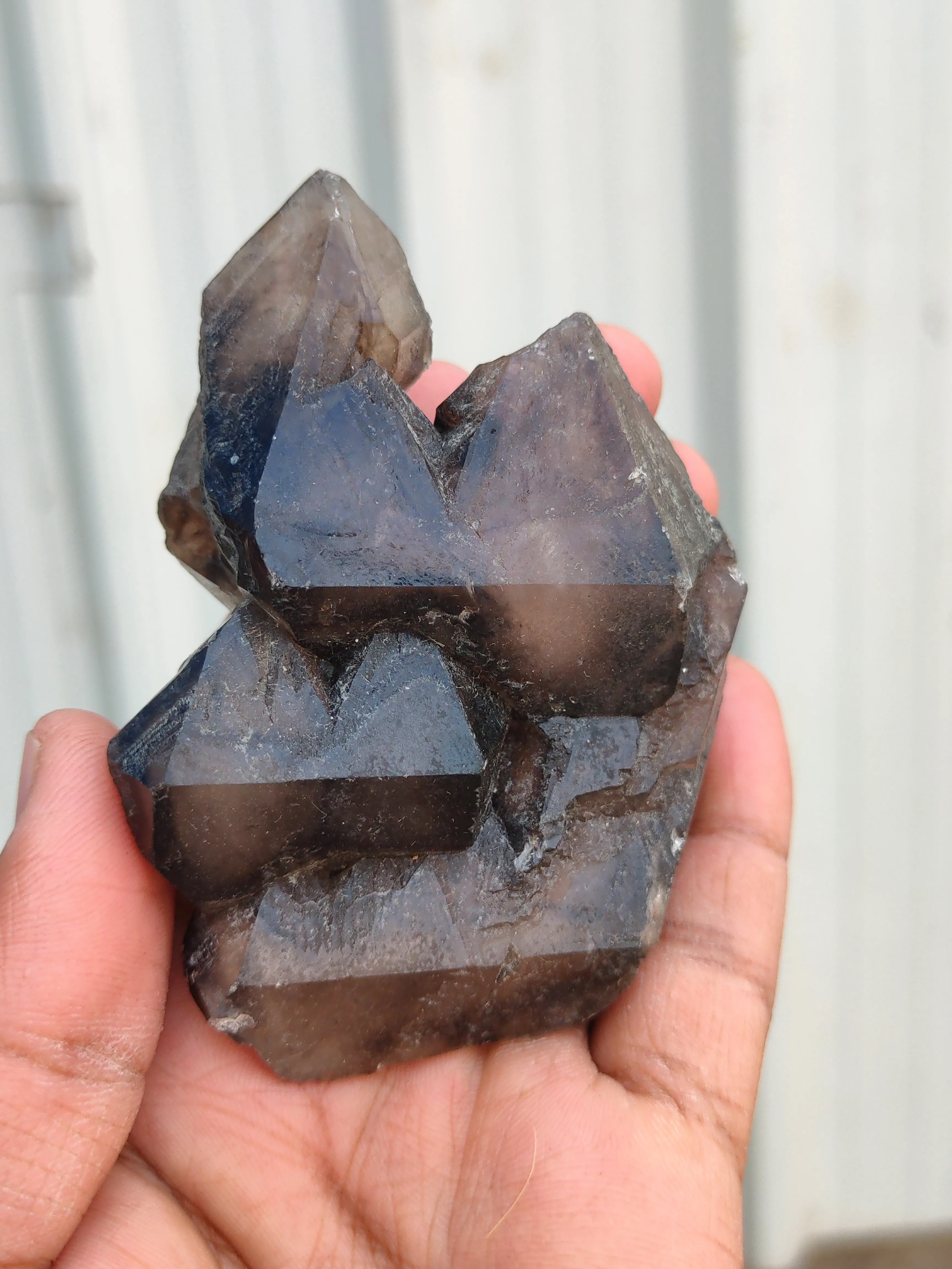 Smoky Elestial Quartz clustar - image 4