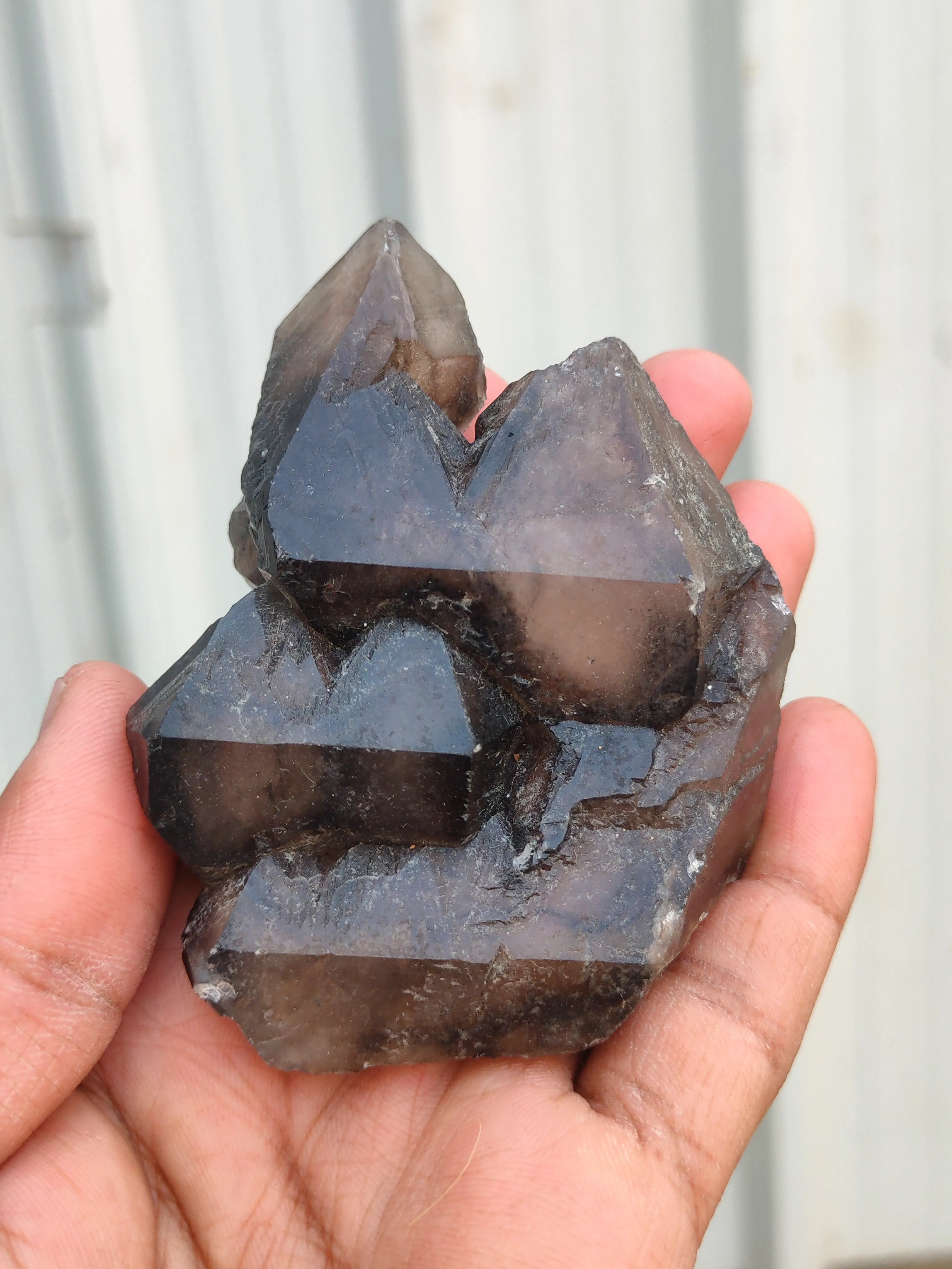 Smoky Elestial Quartz clustar - image 3