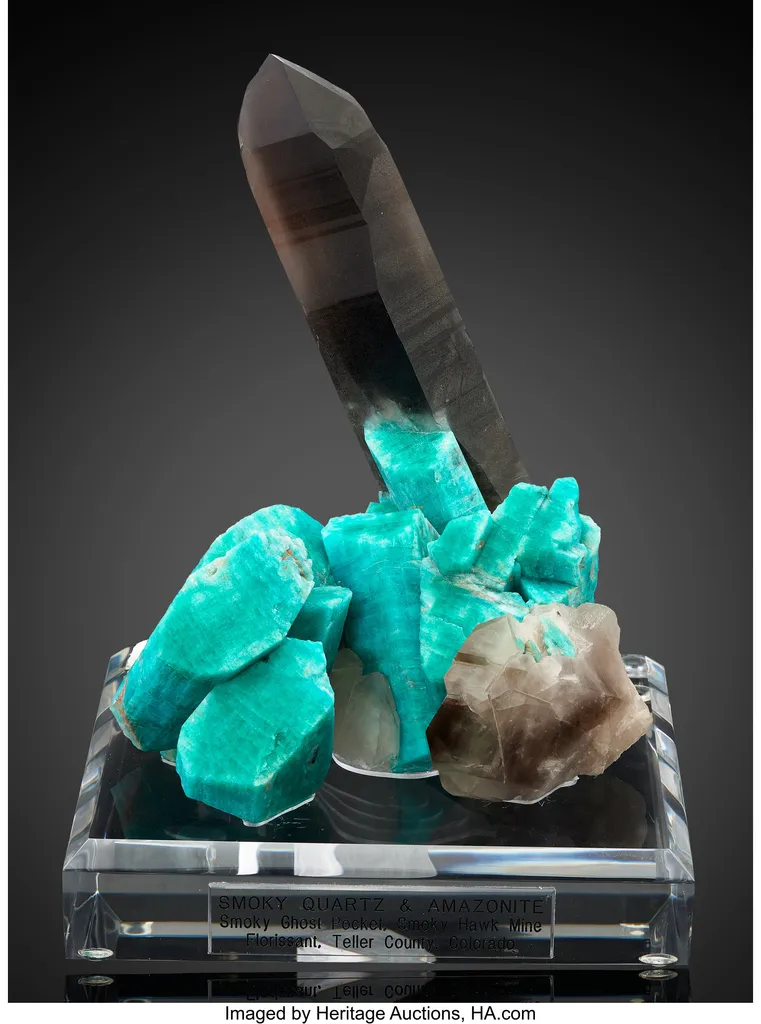 Smoky Quartz and Amazonite image