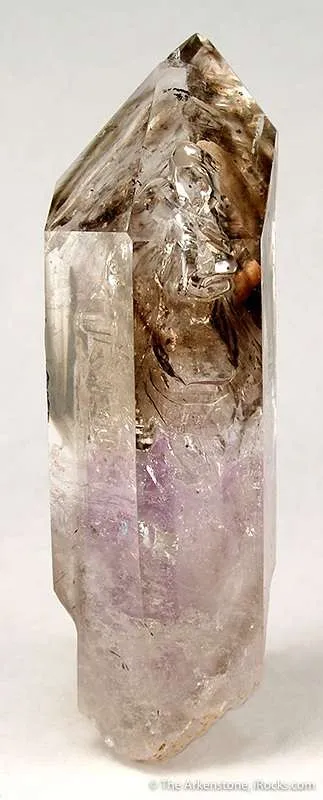 Smoky Quartz and Amethyst With Water Bubble - image 2