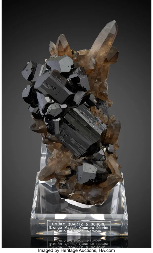 Smoky Quartz and Schorl image