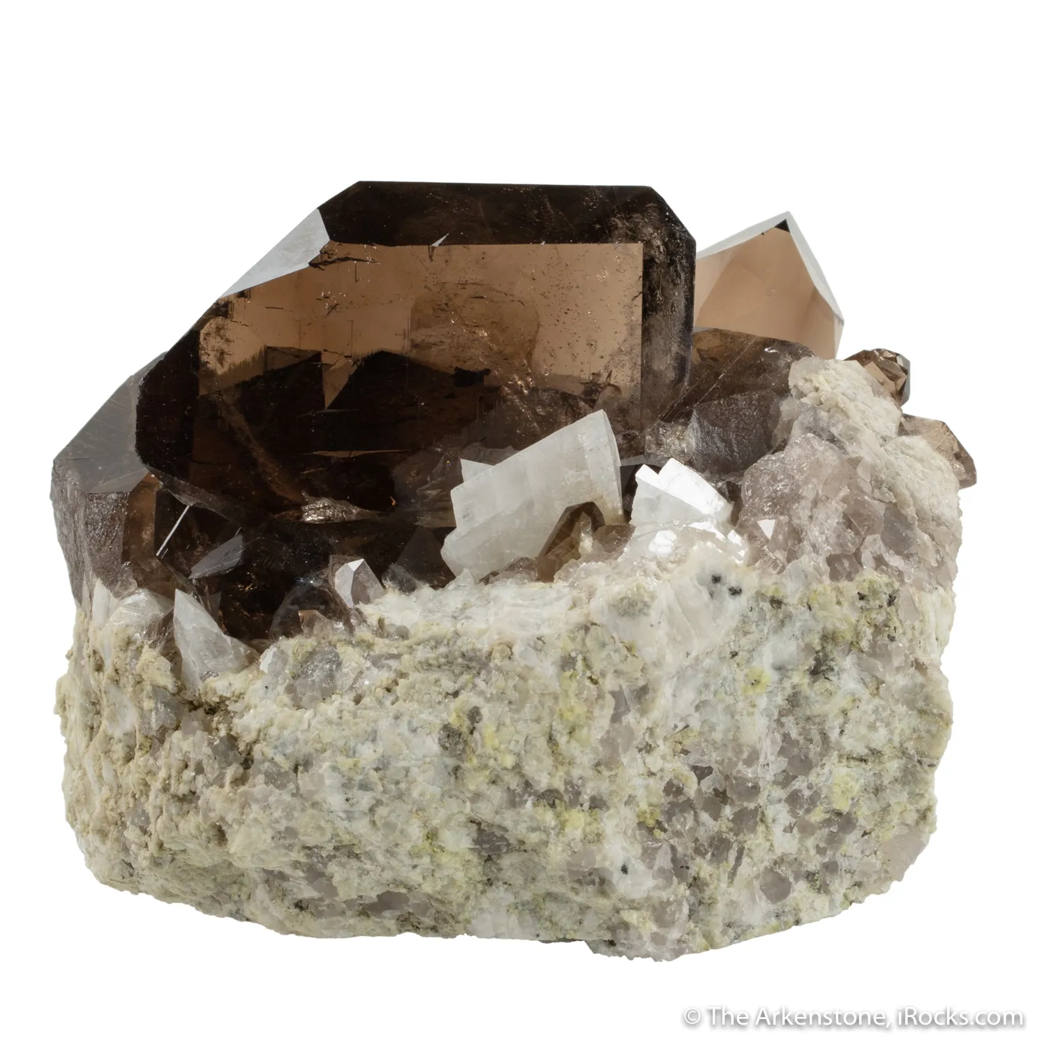 Smoky Quartz (closed Gwindel) on Granite - image 1