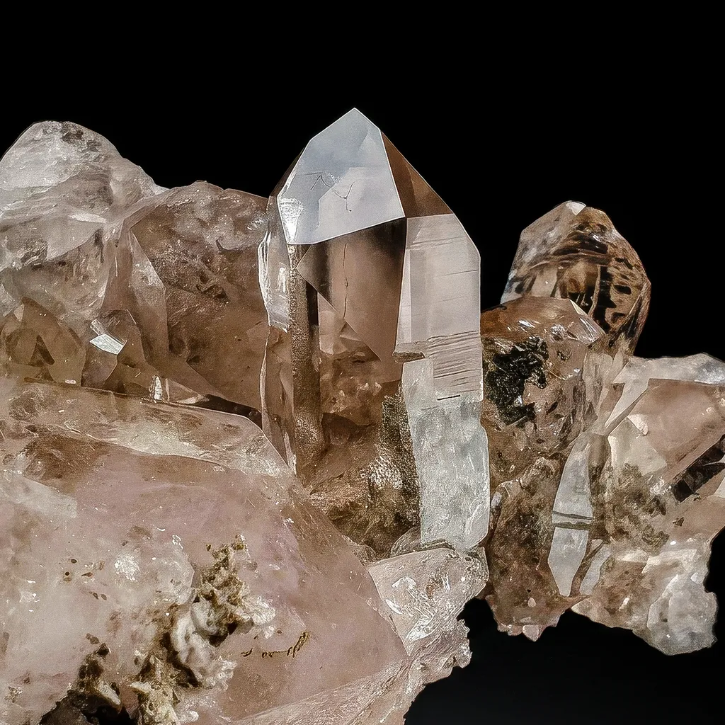 Smoky Quartz cluster - Talèfre, Mont-Blanc, French Alps image