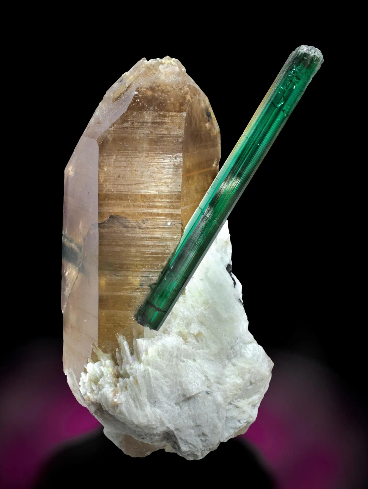 Smoky Quartz, Elbaite, Albite - image 1