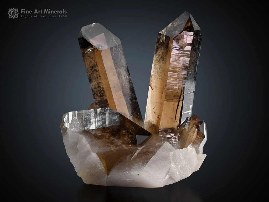 Smoky quartz from Hashupa alpine-type clefts, Hashupa, Shigar Valley, Shigar District, Gilgit-Baltistan, Pakistan image