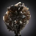 Smoky Quartz (Japan-Law Twin) with Pyrite - image 1
