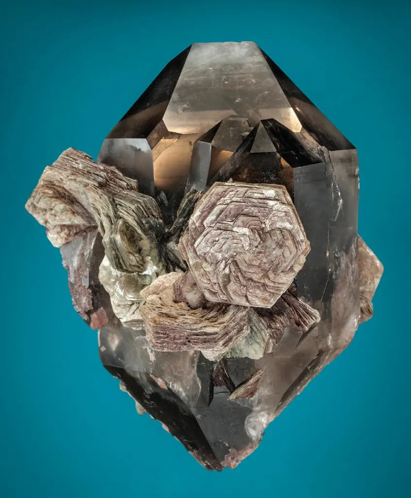 Smoky Quartz, Muscovite image