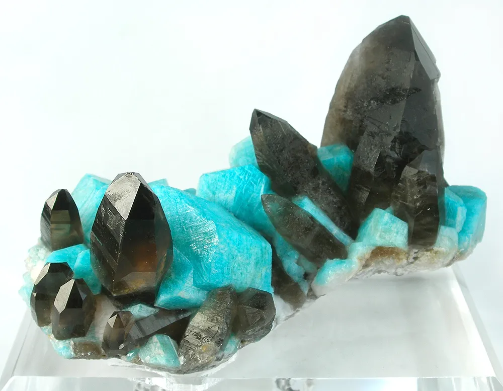 Smoky Quartz on Amazonite image