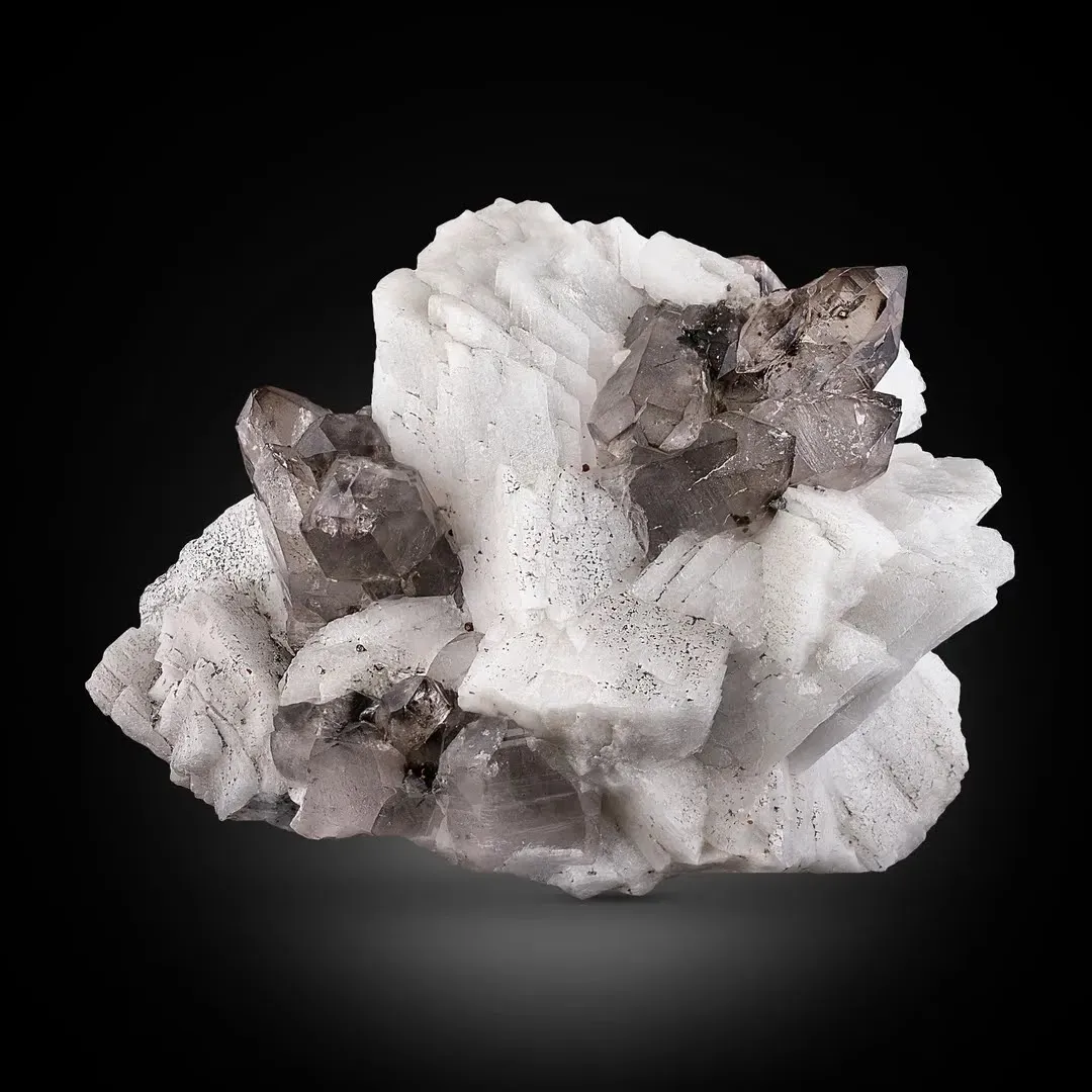 Smoky Quartz on Feldspar - image 2