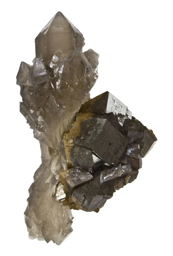 Smoky Quartz on Garnet - image 2