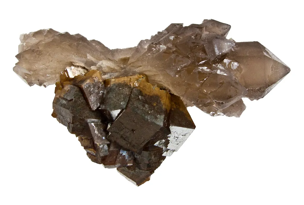 Smoky Quartz on Garnet image