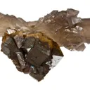 Smoky Quartz on Garnet - image 1