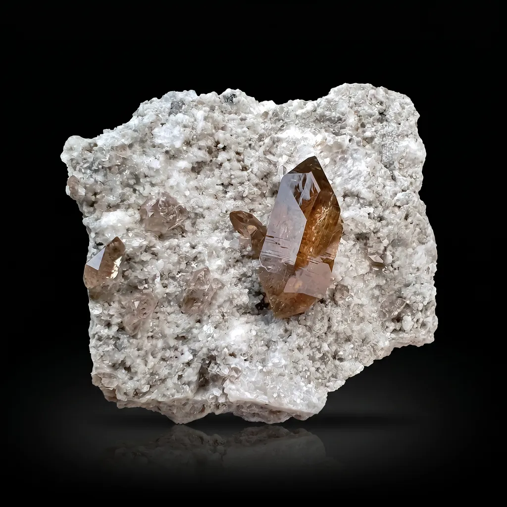 Smoky Quartz on matrix image