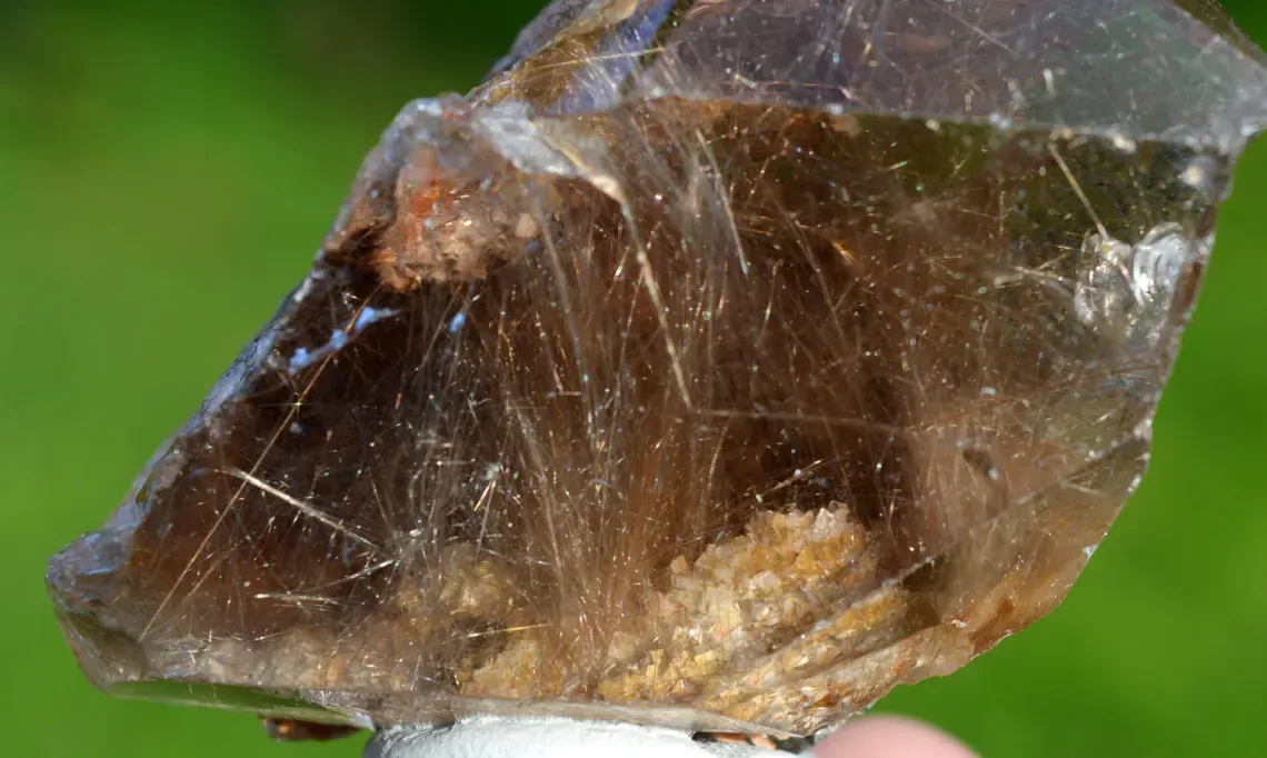 Smoky Quartz & Rutile 145 grams - Novo Horizonte, Bahia, Brazil - image 3