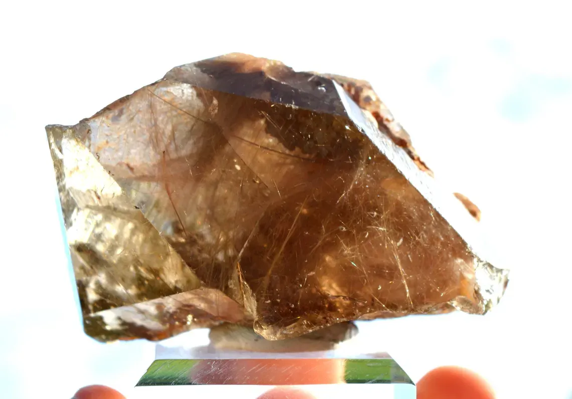 Smoky Quartz & Rutile 145 grams - Novo Horizonte, Bahia, Brazil - image 6