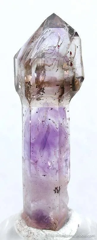 Smoky Quartz Scepter With Amethyst - image 1