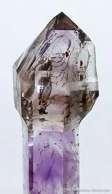 Smoky Quartz Scepter With Amethyst - image 2