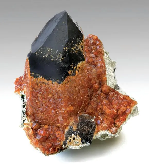 Smoky Quartz, Spessartine image