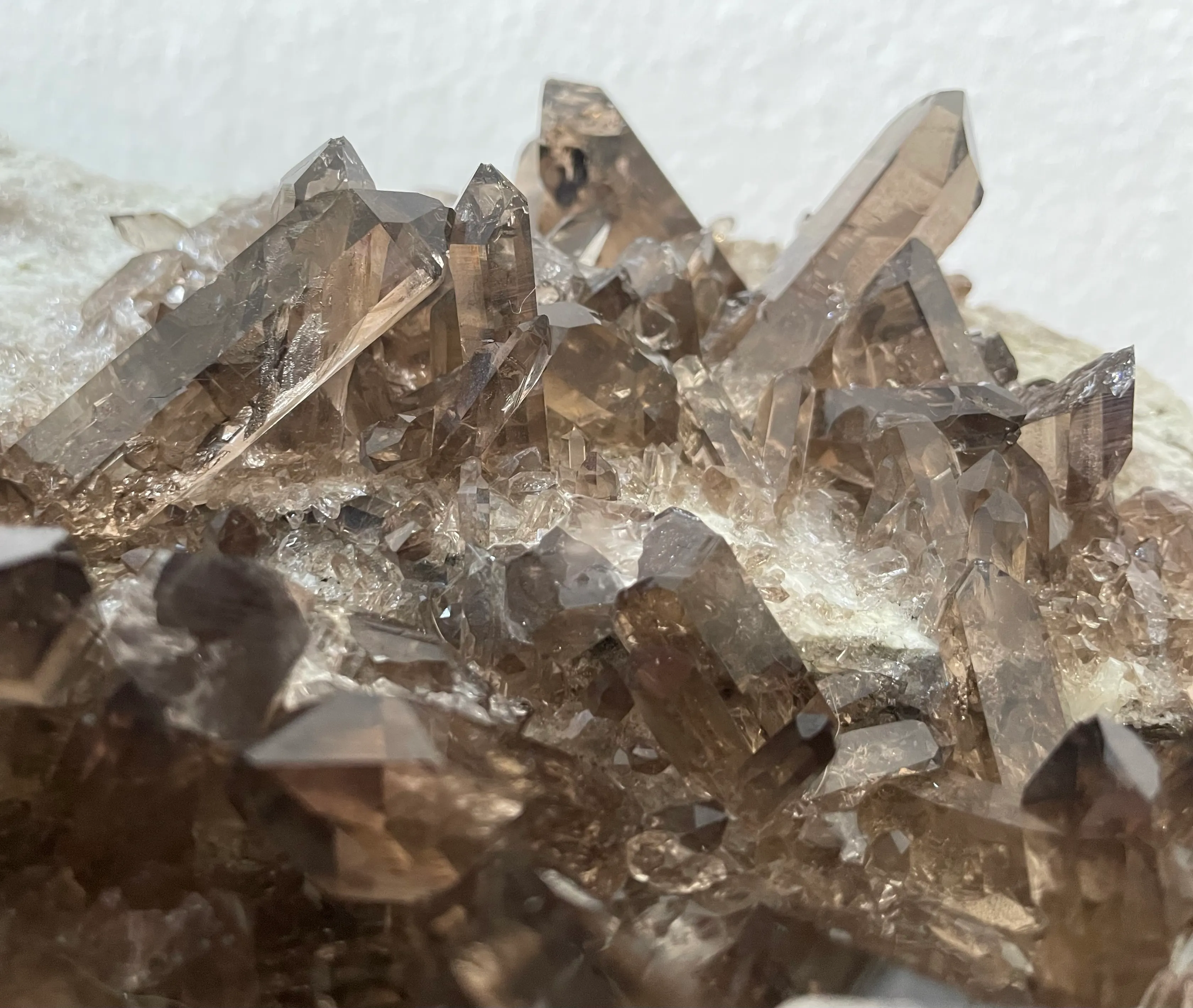 Smoky quartz Swiss Uri & Pink Fluorite Gem Quality Very Lustre 40cm - image 7
