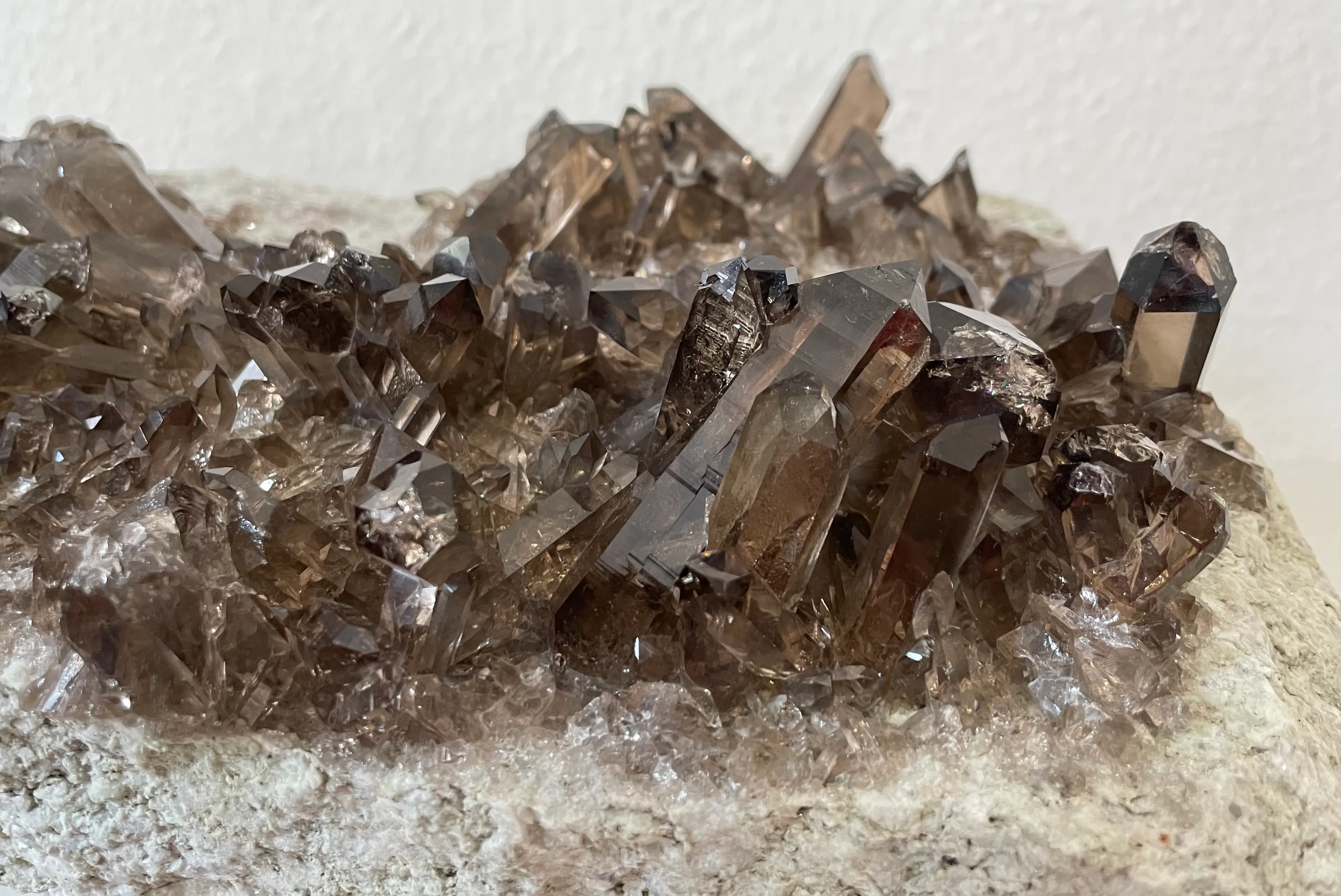 Smoky quartz Swiss Uri & Pink Fluorite Gem Quality Very Lustre 40cm - image 8
