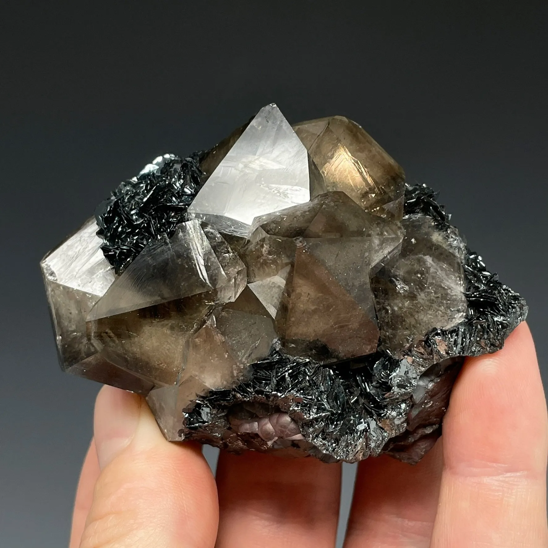 Smoky Quartz w/ Specular Hematite - image 1