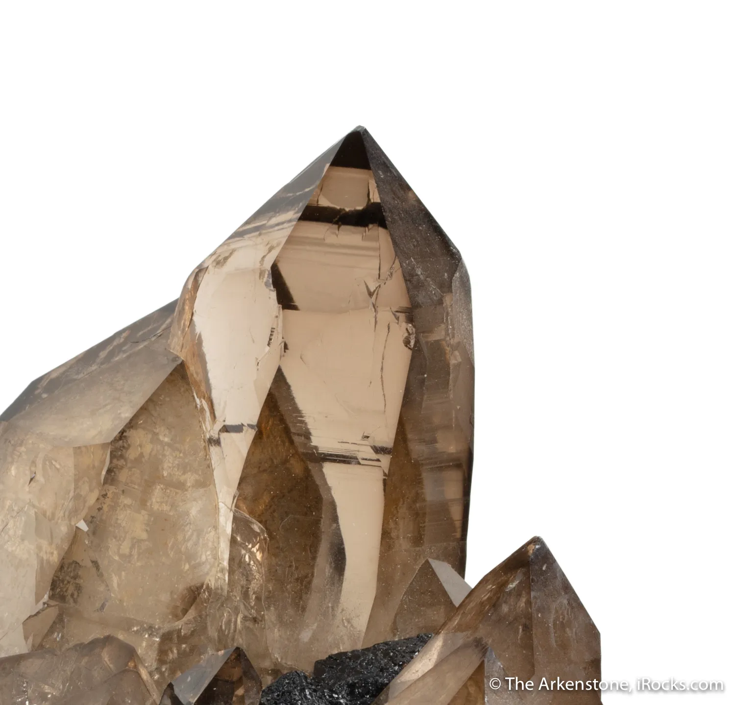 Smoky Quartz with Albite, Schorl and Spessartine - image 5