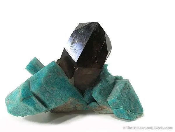 Smoky Quartz With Amazonite - image 1