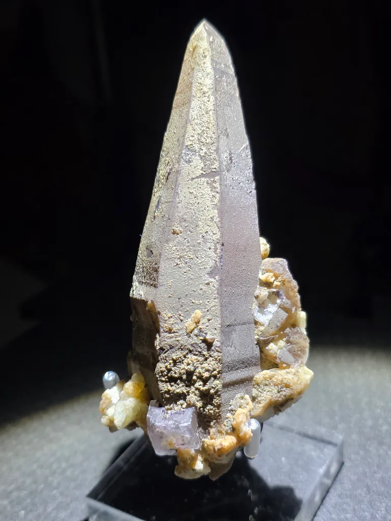 Smoky quartz with fluorite - image 3