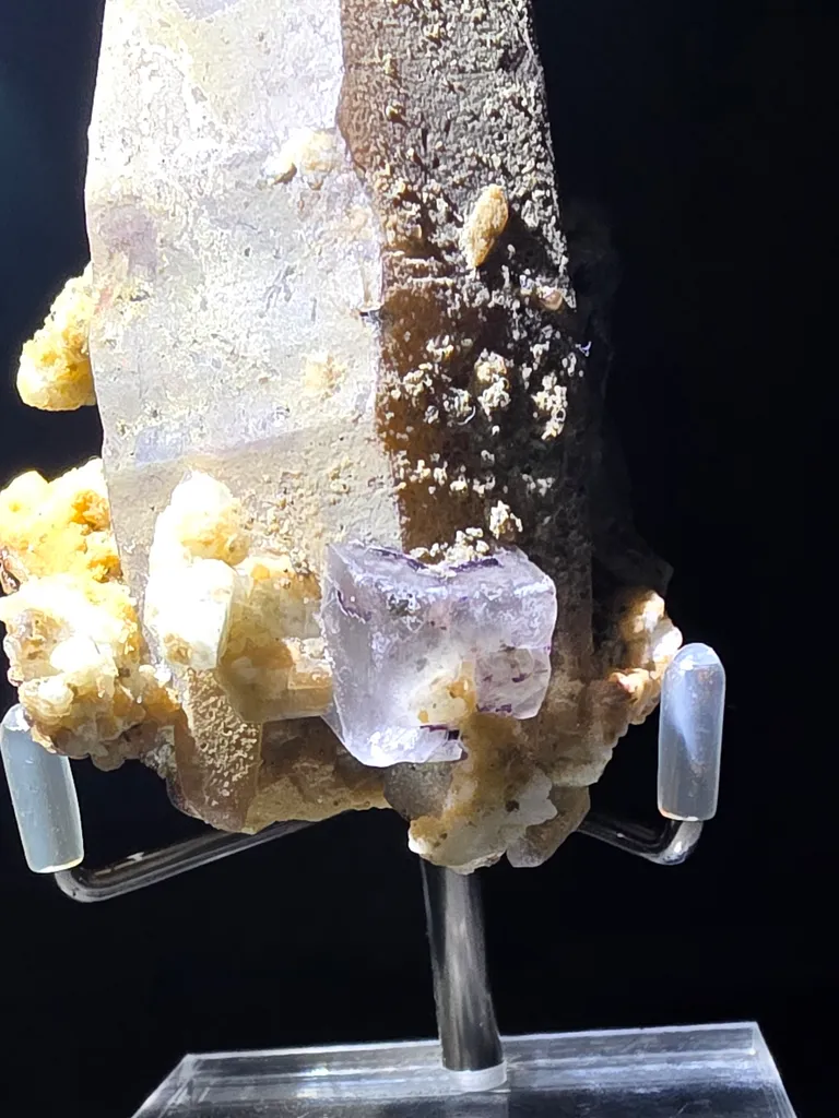 Smoky quartz with fluorite - image 9