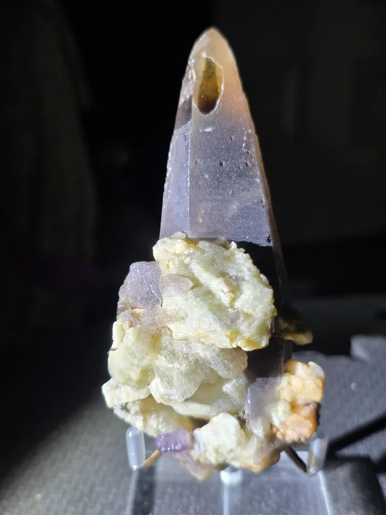 Smoky quartz with fluorite - image 8